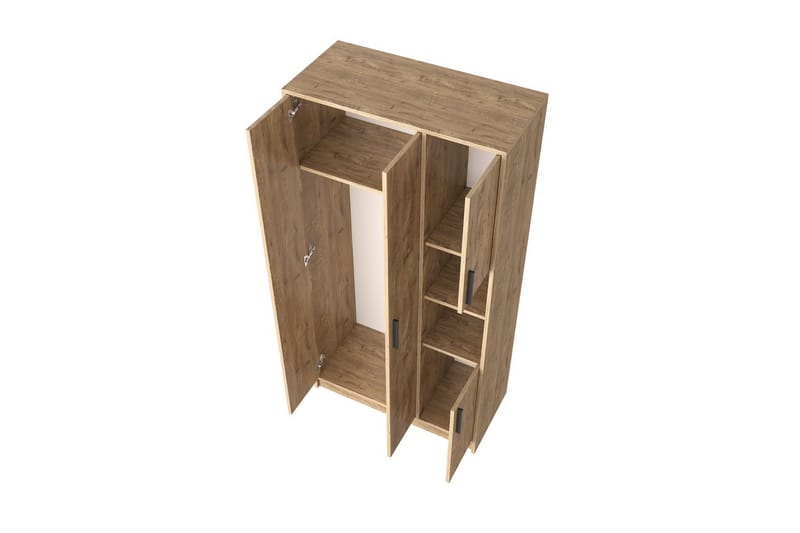 Iskral Garderob 90x177 cm - Brun - Förvaring - Klädförvaring - Garderob & garderobssystem