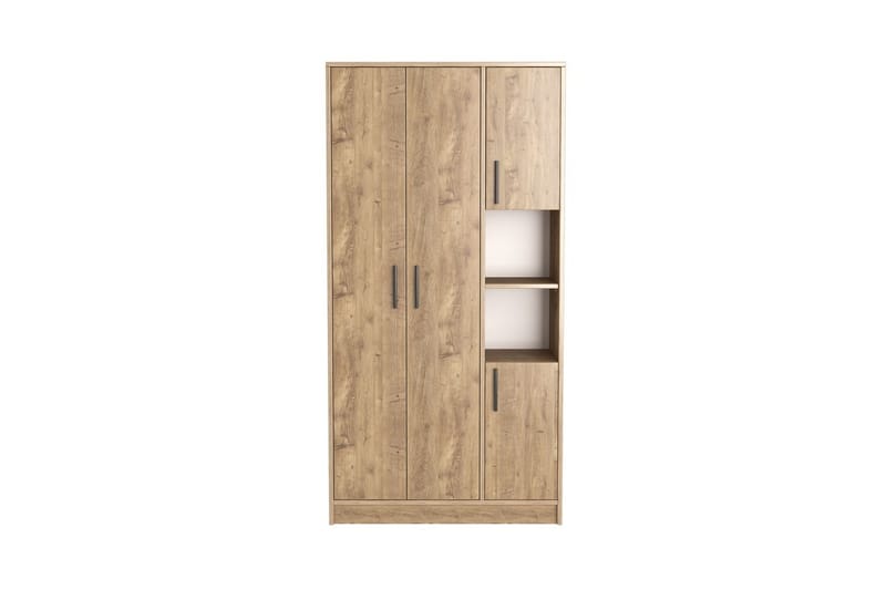 Iskral Garderob 90x177 cm - Brun - Förvaring - Klädförvaring - Garderob & garderobssystem