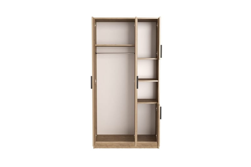 Iskral Garderob 90x177 cm - Brun - Förvaring - Klädförvaring - Garderob & garderobssystem