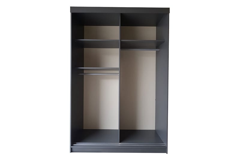 Isolaz Garderob 60x138 cm LED-belysning - Grå - Förvaring - Klädförvaring - Garderob & garderobssystem