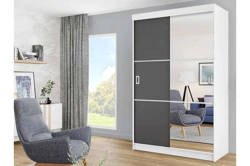 Isolaz Garderob m. Spegel 138x205 cm - Förvaring - Klädförvaring - Garderob & garderobssystem