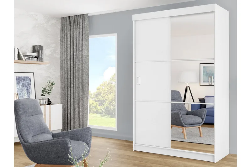 Isolaz Garderob m. Spegel 138x205 cm - Förvaring - Klädförvaring - Garderob & garderobssystem