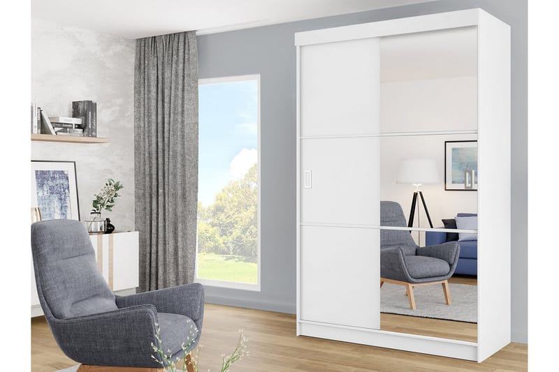 Isolaz Garderob m. Spegel 138x205 cm - Förvaring - Klädförvaring - Garderob & garderobssystem