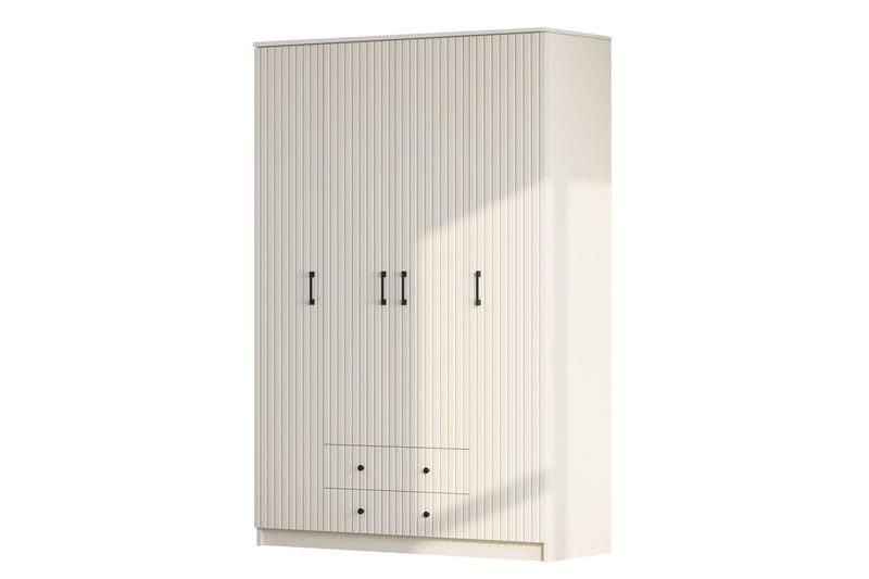 Ivon Garderob 140x210 cm - Matt Vit - Förvaring - Klädförvaring - Garderob & garderobssystem