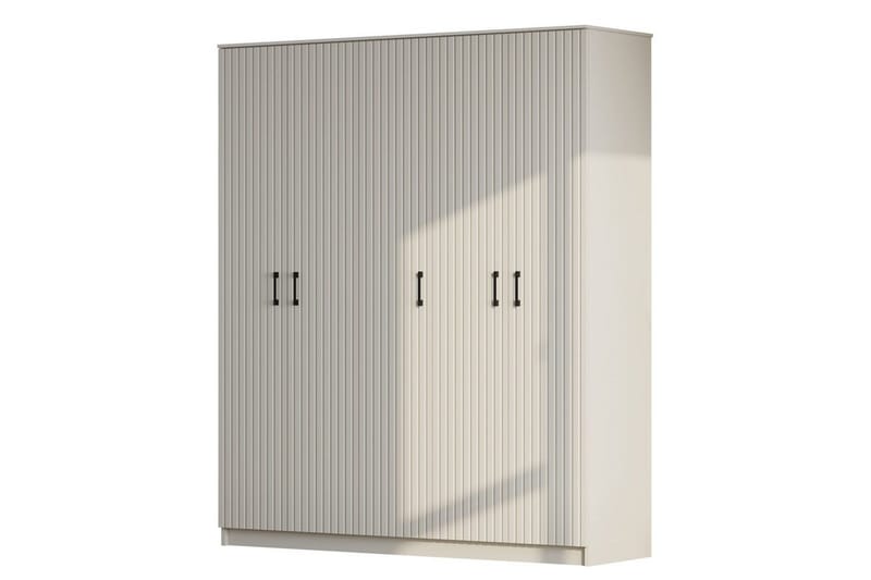 Ivon Garderob 175x184 cm - Matt Vit - Förvaring - Klädförvaring - Garderob & garderobssystem