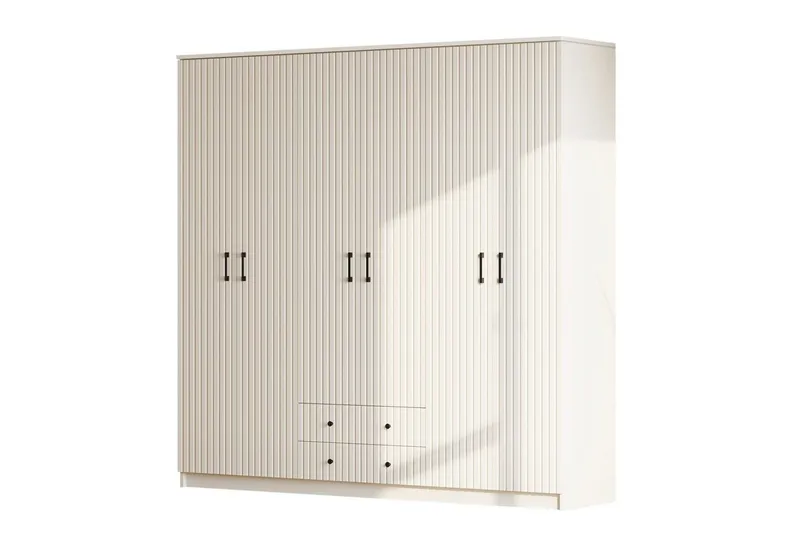 Ivon Garderob 210x210 cm - Matt Vit - Förvaring - Klädförvaring - Garderob & garderobssystem