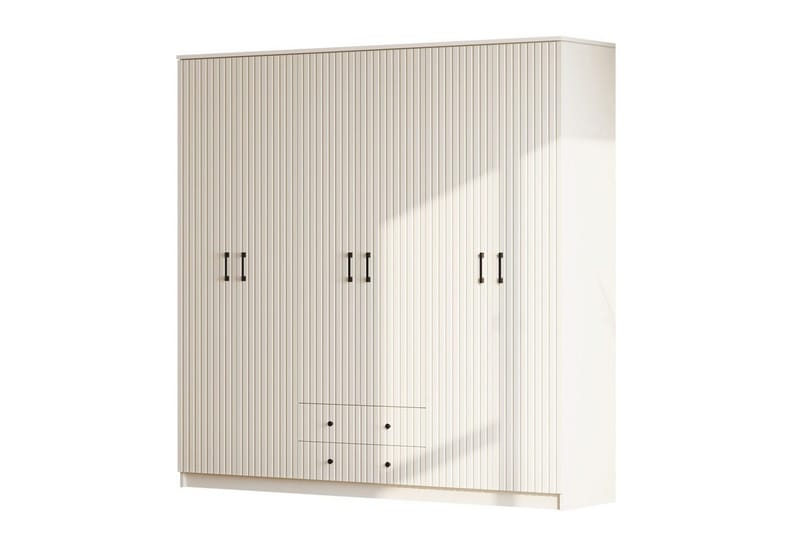 Ivon Garderob 210x210 cm - Matt Vit - Förvaring - Klädförvaring - Garderob & garderobssystem