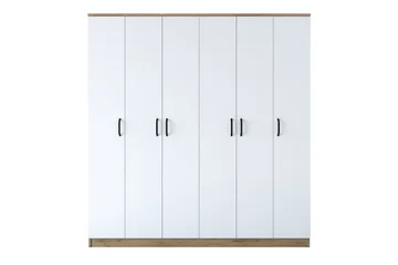 Jaidul Garderob 180x190,8 cm Brun/Vit - Hanah Home - Förvaring - Klädförvaring - Garderob & garderobssystem
