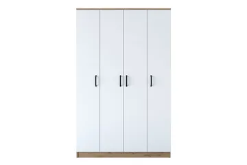 Jaioni Garderob 120x190,8 cm Brun/Vit - Hanah Home - Förvaring - Klädförvaring - Garderob & garderobssystem