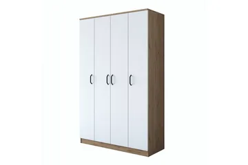 Jaioni Garderob 120x190,8 cm Brun/Vit - Hanah Home - Förvaring - Klädförvaring - Garderob & garderobssystem