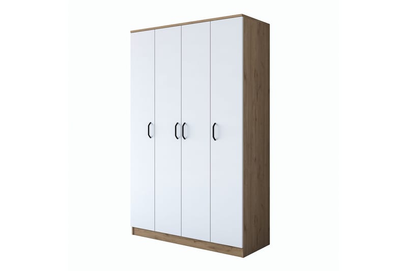 Jaioni Garderob 120x190,8 cm Brun/Vit - Hanah Home - Förvaring - Klädförvaring - Garderob & garderobssystem
