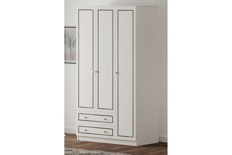 Javric Garderobsskåp 105x180 cm - Matt Vit - Förvaring - Klädförvaring - Garderob & garderobssystem - Klädskåp & fristående garderob