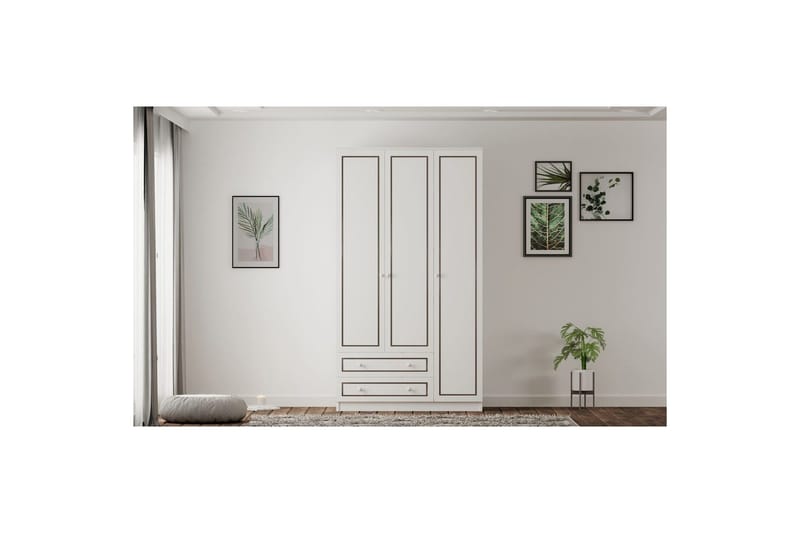 Javric Garderobsskåp 105x180 cm - Matt Vit - Förvaring - Klädförvaring - Garderob & garderobssystem - Klädskåp & fristående garderob
