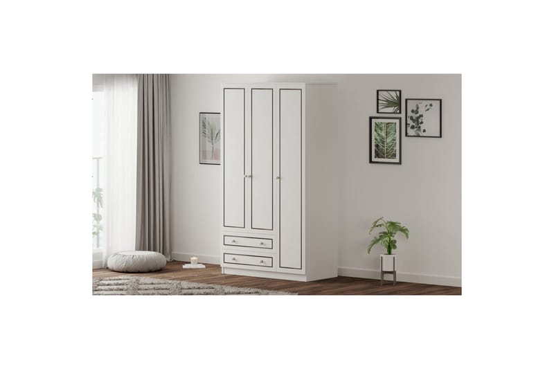 Javric Garderobsskåp 105x180 cm - Matt Vit - Förvaring - Klädförvaring - Garderob & garderobssystem - Klädskåp & fristående garderob