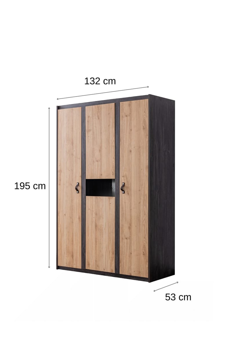 Jento Garderob 132 cm - Förvaring - Klädförvaring - Garderob & garderobssystem - Klädskåp & fristående garderob