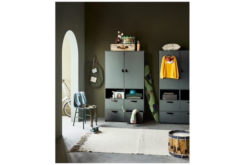 Jirueque Garderob med Förvaring - Grå - Förvaring - Klädförvaring - Garderob & garderobssystem