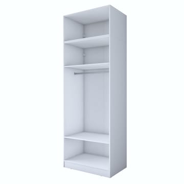 Jornes Garderob 90x255x57,5 cm - Vit - Förvaring - Klädförvaring - Garderob & garderobssystem - Klädskåp & fristående garderob