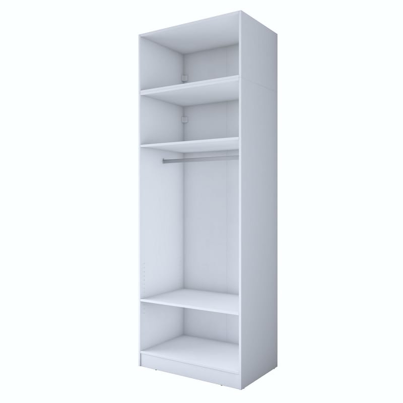 Jornes Garderob 90x255x57,5 cm - Vit - Förvaring - Klädförvaring - Garderob & garderobssystem - Klädskåp & fristående garderob