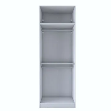 Jornes Garderob 90x255x57,5 cm - Vit - Förvaring - Klädförvaring - Garderob & garderobssystem - Klädskåp & fristående garderob