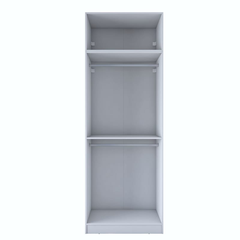 Jornes Garderob 90x255x57,5 cm - Vit - Förvaring - Klädförvaring - Garderob & garderobssystem - Klädskåp & fristående garderob