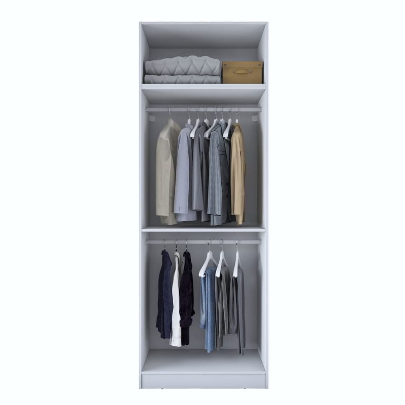 Jornes Garderob 90x255x57,5 cm - Vit - Förvaring - Klädförvaring - Garderob & garderobssystem - Klädskåp & fristående garderob