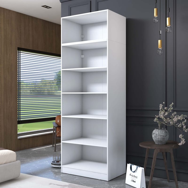 Jornes Garderob 90x255x57,5 cm - Vit - Förvaring - Klädförvaring - Garderob & garderobssystem - Klädskåp & fristående garderob