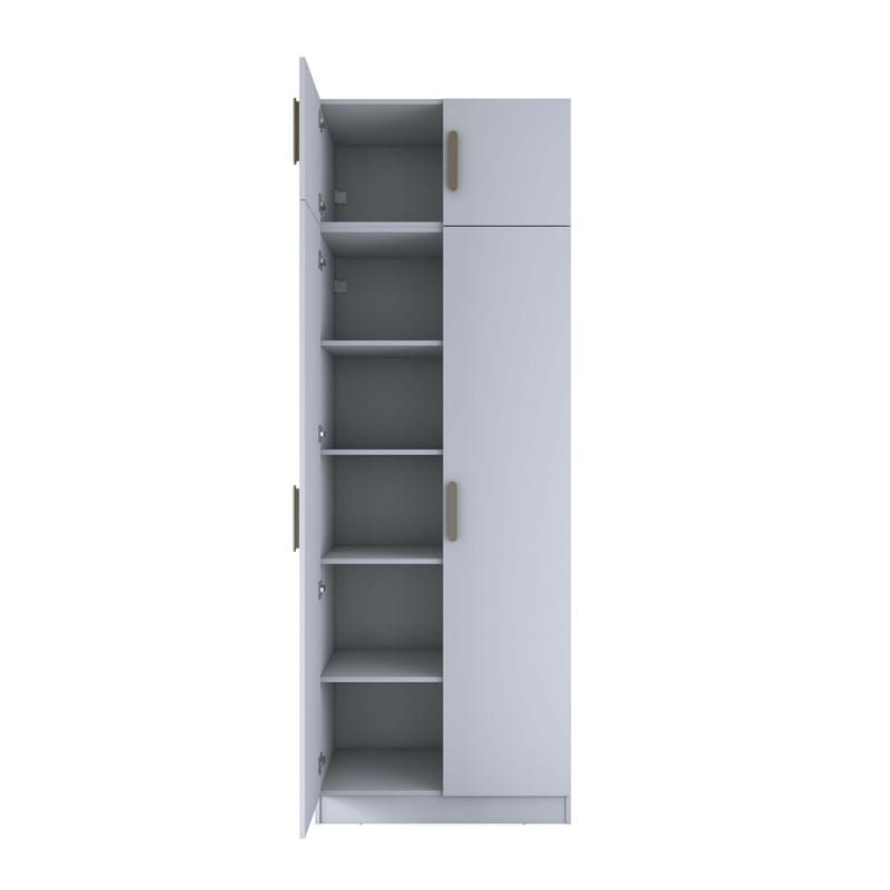Jornes Garderob 90x255x57,5 cm - Vit - Förvaring - Klädförvaring - Garderob & garderobssystem - Klädskåp & fristående garderob