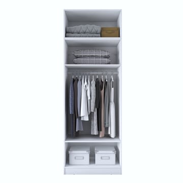 Jornes Garderob 90x255x57,5 cm - Vit - Förvaring - Klädförvaring - Garderob & garderobssystem - Klädskåp & fristående garderob