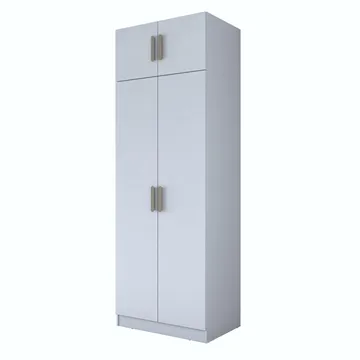 Jornes Garderob 90x255x57,5 cm - Vit - Förvaring - Klädförvaring - Garderob & garderobssystem - Klädskåp & fristående garderob