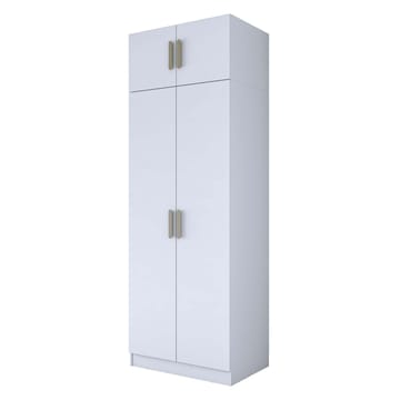 Jornes Garderob 90x255x57,5 cm - Vit - Förvaring - Klädförvaring - Garderob & garderobssystem - Klädskåp & fristående garderob