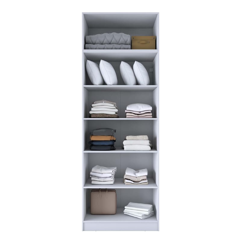 Jornes Garderob 90x255x57,5 cm - Vit - Förvaring - Klädförvaring - Garderob & garderobssystem - Klädskåp & fristående garderob