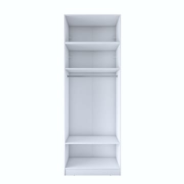 Jornes Garderob 90x255x57,5 cm - Vit - Förvaring - Klädförvaring - Garderob & garderobssystem - Klädskåp & fristående garderob