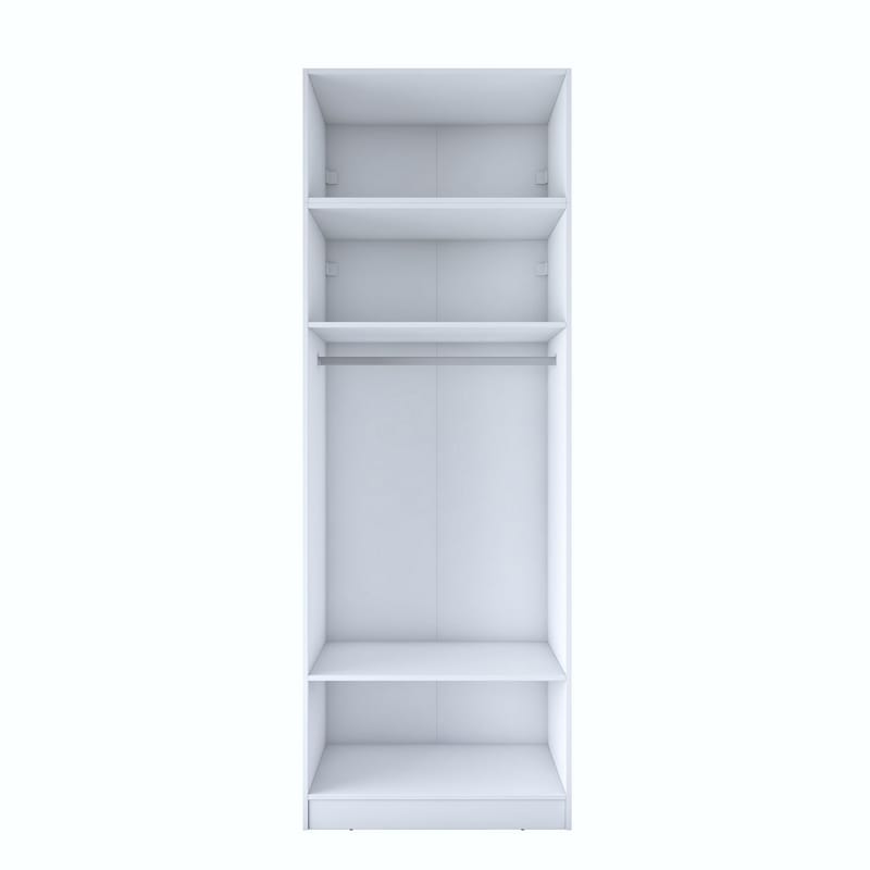 Jornes Garderob 90x255x57,5 cm - Vit - Förvaring - Klädförvaring - Garderob & garderobssystem - Klädskåp & fristående garderob