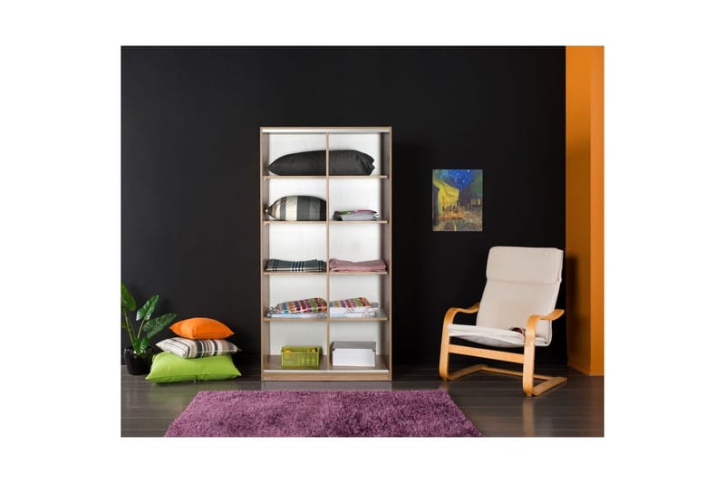 Jovel Garderob 94x182 cm - Vit/Korallrosa - Förvaring - Klädförvaring - Garderob & garderobssystem
