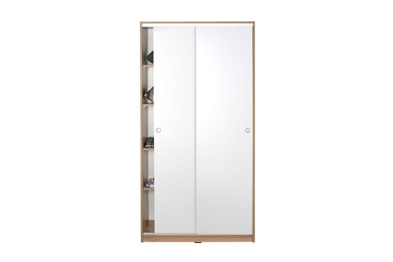 Jovel Garderob 94x182 cm - Vit/Korallrosa - Förvaring - Klädförvaring - Garderob & garderobssystem