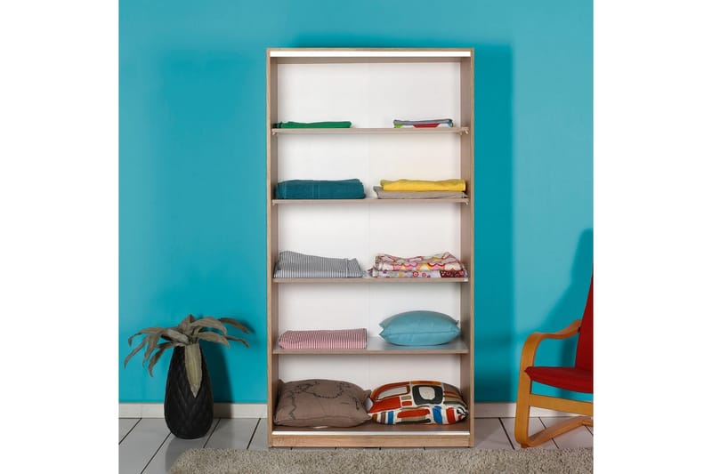 Jovel Garderob 94x182 cm - Vit/Korallrosa - Förvaring - Klädförvaring - Garderob & garderobssystem