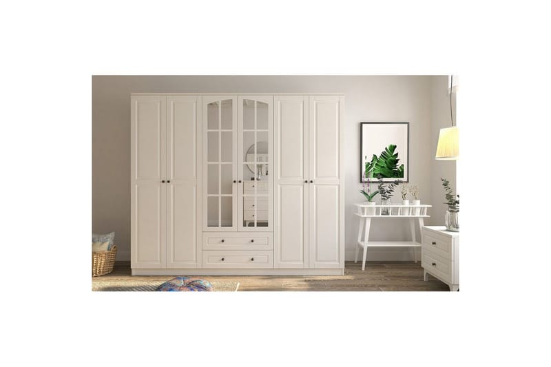 Jovric Garderob 210x210 cm - Matt Vit - Förvaring - Klädförvaring - Garderob & garderobssystem