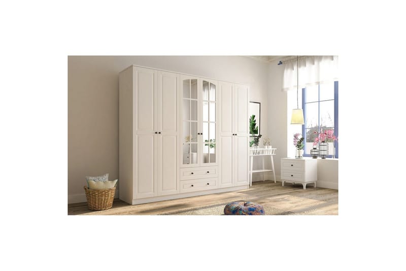 Jovric Garderob 210x210 cm - Matt Vit - Förvaring - Klädförvaring - Garderob & garderobssystem