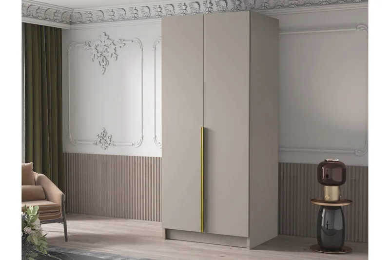 Julissa Garderob 100 cm - Kashmir/Guld - Förvaring - Klädförvaring - Garderob & garderobssystem