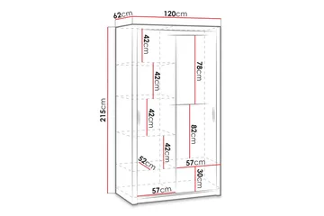 Julissa Garderob 120 cm - Natur - Förvaring - Klädförvaring - Garderob & garderobssystem
