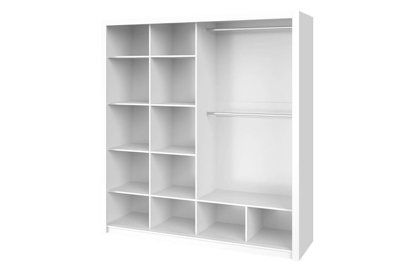 Julissa Garderob 200 cm med Spegel - Natur - Förvaring - Klädförvaring - Garderob & garderobssystem - Klädskåp & fristående garderob