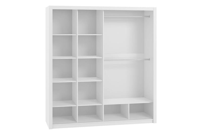 Julissa Garderob 220 cm med Spegel - Natur - Förvaring - Klädförvaring - Garderob & garderobssystem - Klädskåp & fristående garderob