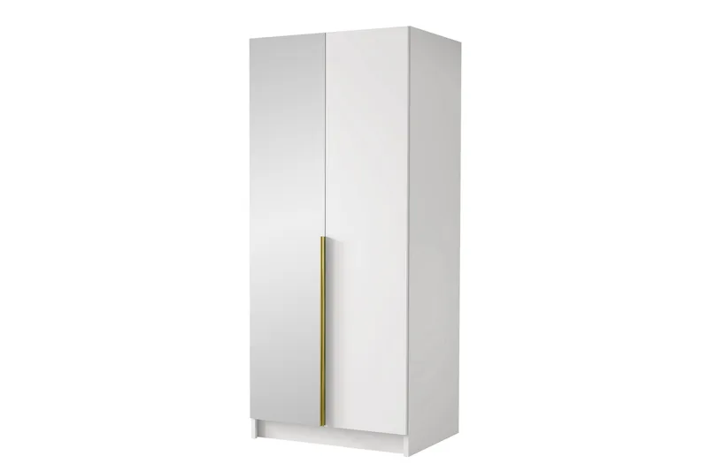Julissa Garderob med Spegel 100 cm, Vit/Guld