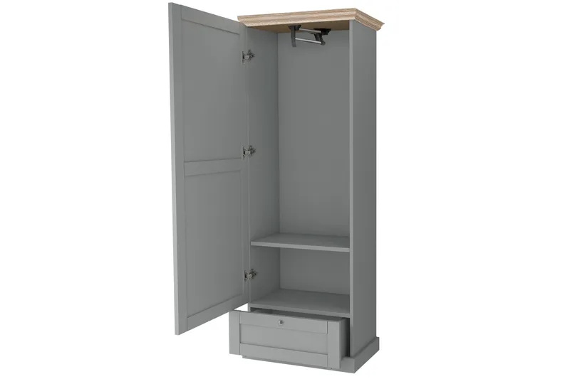 Jundapah Garderob - Grå/Brun - Förvaring - Klädförvaring - Garderob & garderobssystem