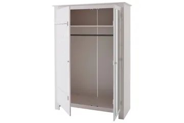 Kagomiel Garderob m. Spegel - Vit - Förvaring - Klädförvaring - Garderob & garderobssystem