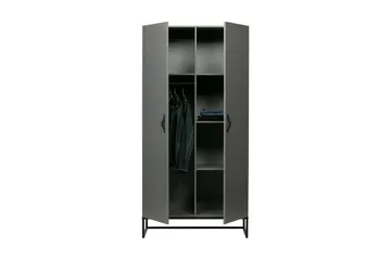Kahe Garderob 100x195 cm - Grå/svart - Förvaring - Klädförvaring - Garderob & garderobssystem