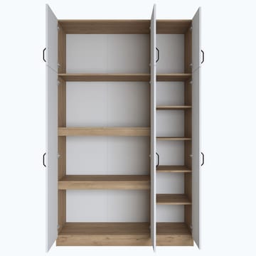 Kaolins Garderob 145x239x55 cm - Valnöt och vit - Förvaring - Klädförvaring - Garderob & garderobssystem - Klädskåp & fristående garderob