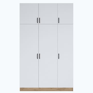 Kaolins Garderob 145x239x55 cm - Valnöt och vit - Förvaring - Klädförvaring - Garderob & garderobssystem - Klädskåp & fristående garderob