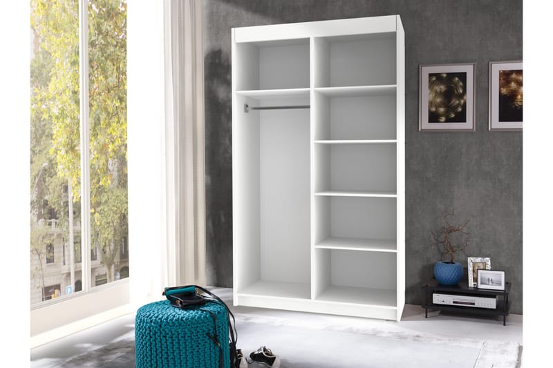 Karo Garderob 100x60x216 cm - Beige - Förvaring - Klädförvaring - Garderob & garderobssystem
