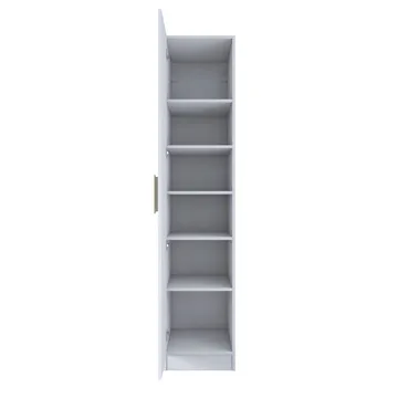 Keldan Garderob 45x210x45 cm - Vit - Förvaring - Klädförvaring - Garderob & garderobssystem - Klädskåp & fristående garderob